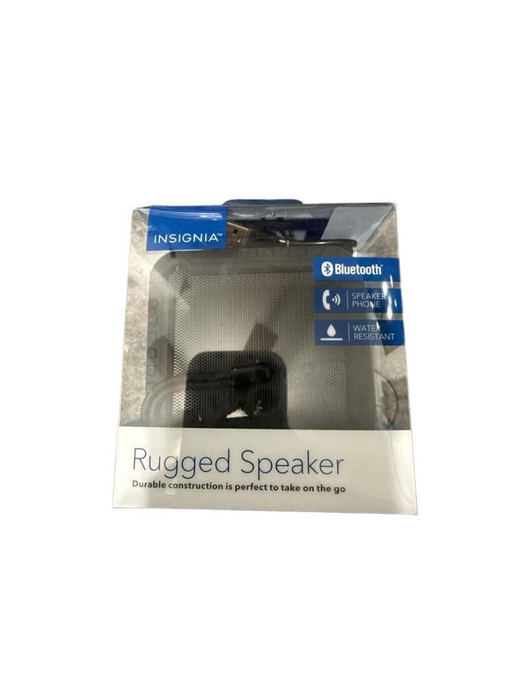 Insignia Rugged Portable Waterproof Bluetooth Speaker NS-CSPBTF1-BK